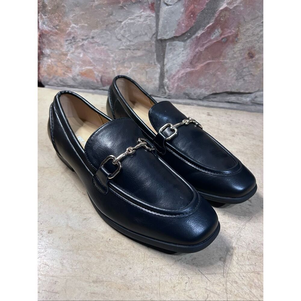 Bruno Marc Women's Black Classic Penny Loafer Flats Size 8M
